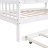 Cozy Wood House Bed with Trundle for Kids