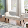 Chic Beige Tufted Bedroom Bench