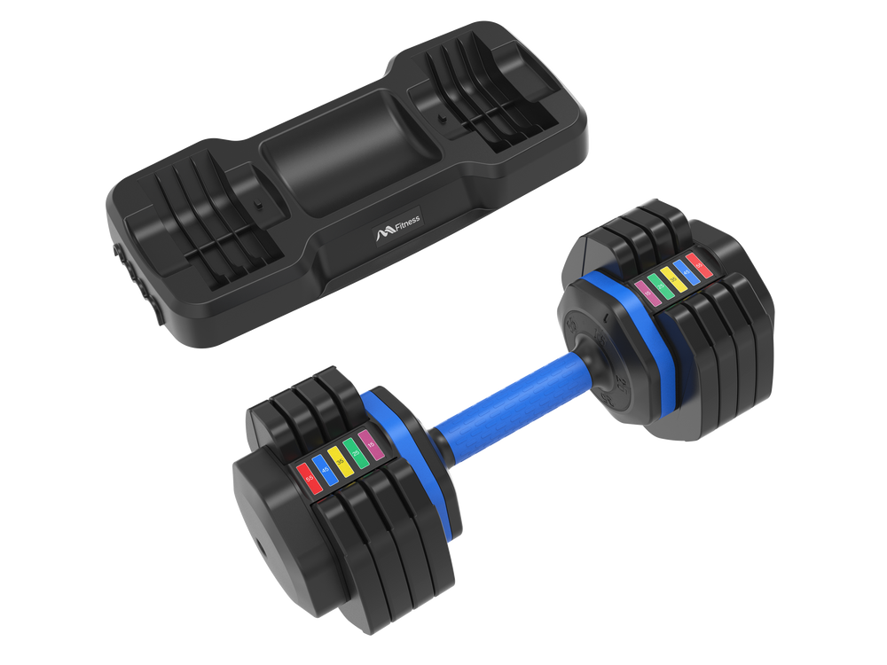 Quick-Adjust Fitness Dumbbells - Pair with Secure Grip for Full-Body Workouts