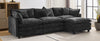 Chic L-Shape Chenille Sofa with Ottoman & Pillows