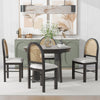 Vintage Vibes Dining Set: Extendable Table & Cozy Upholstered Chairs