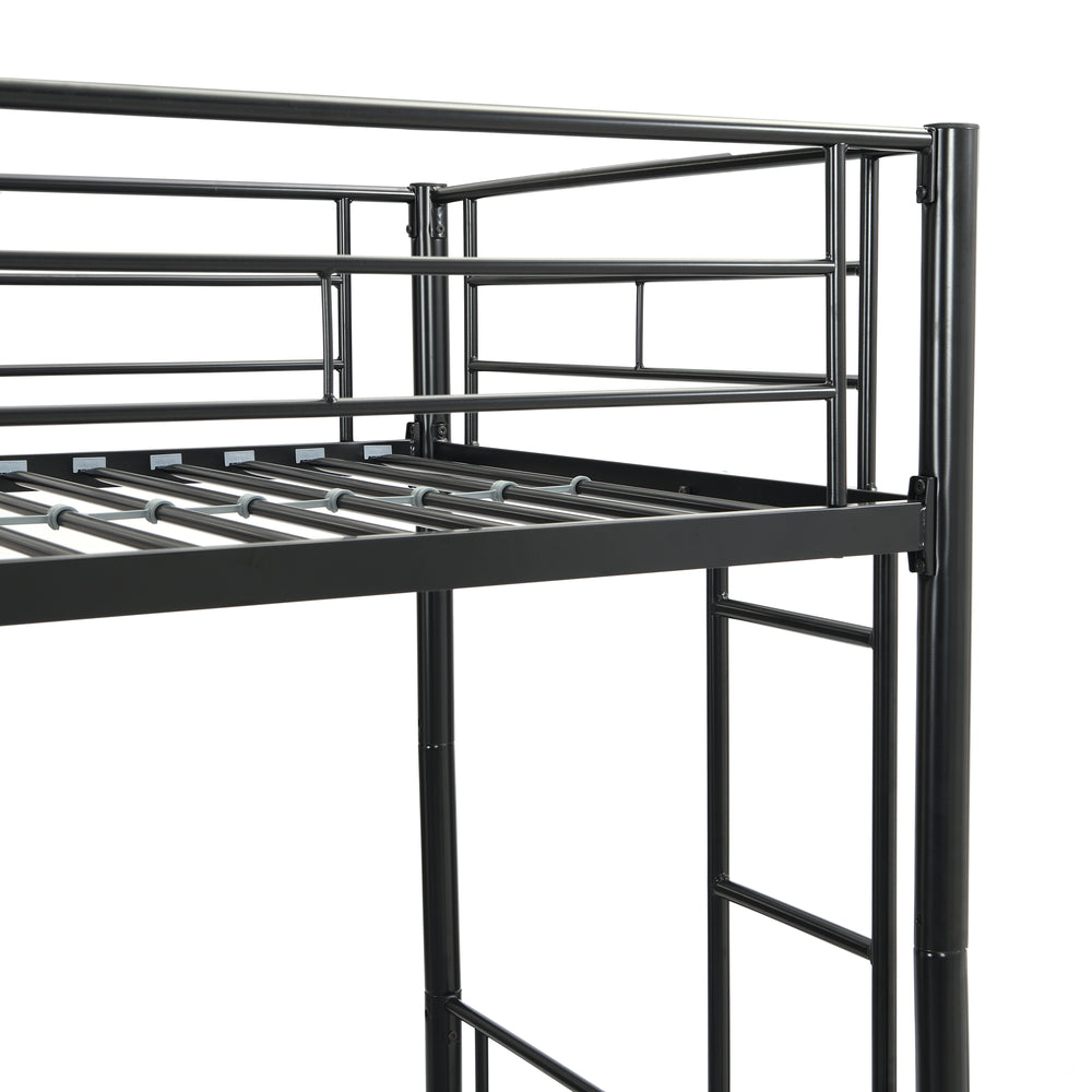 Black Metal Bunk Bed with Trundle Delight