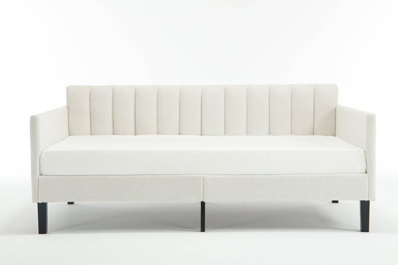 Elena Luxe Boucle Twin Daybed – Cozy Elegance with Tufted Charm