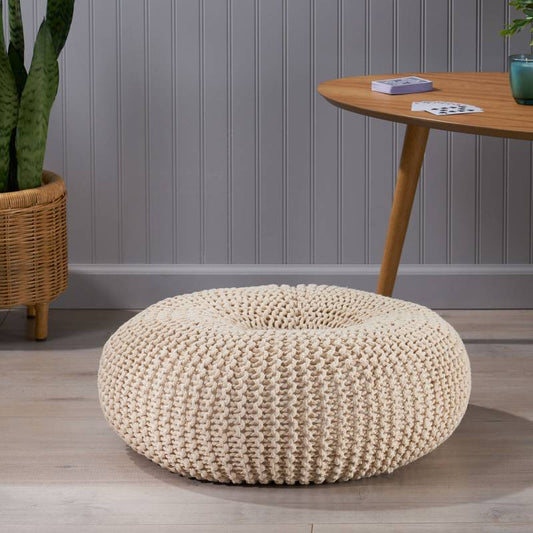 Cozy Knit Pouf