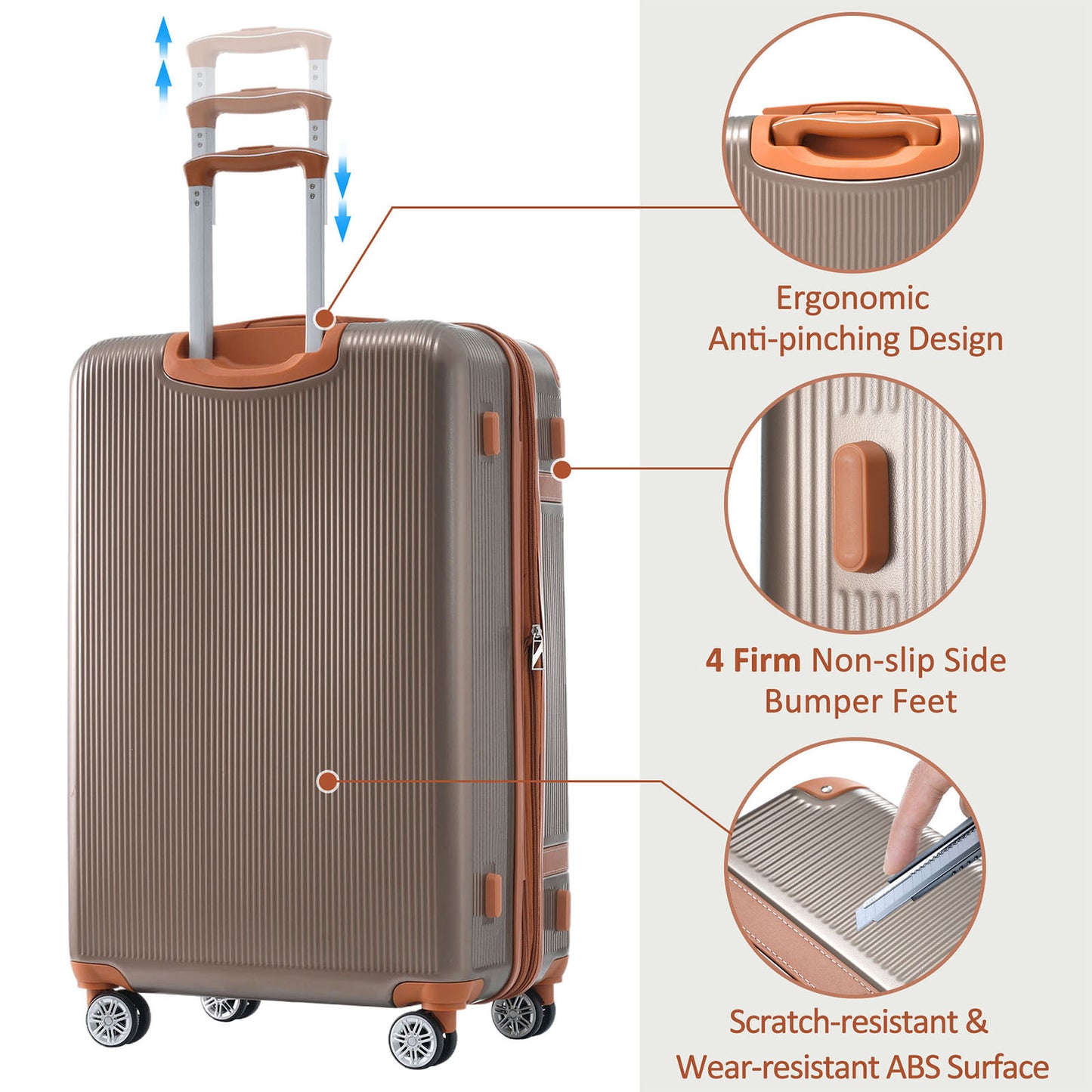 Ultra-Light Double Spinner Luggage Set