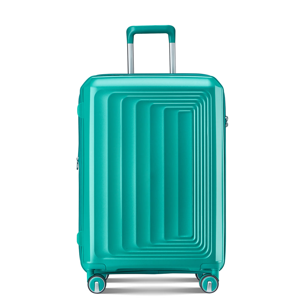 TravelMate Flex Set: Stylish Hard Shell Luggage with Spinner Wheels