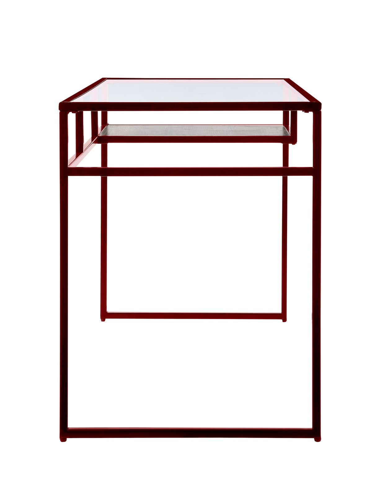 Vibrant Red Glass Yasin Desk