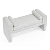 Cozy Linen Bedroom Stool - Versatile and Stylish in White
