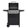 Stainless Steel 4-Burner Propane Grill with Shelves & Wheels