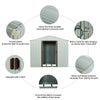 Outdoor White Metal Storage Shed with Window