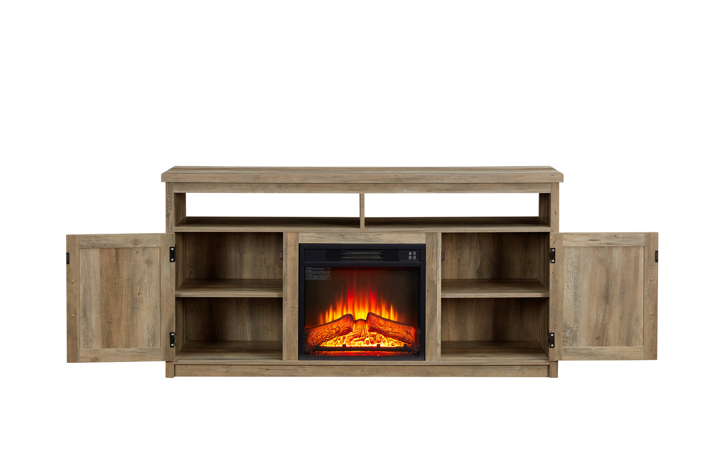 Cozy Farmhouse Fireplace TV Stand