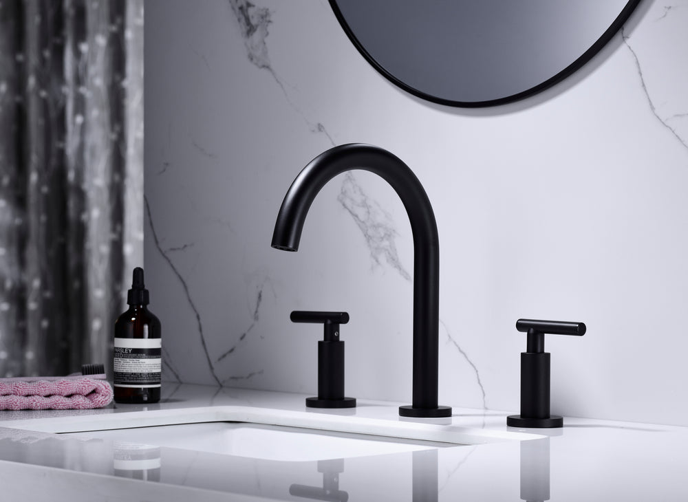 Elegant Arc Widespread Bathroom Faucet