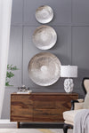 Chic Silver Wall Discs - Set of 3