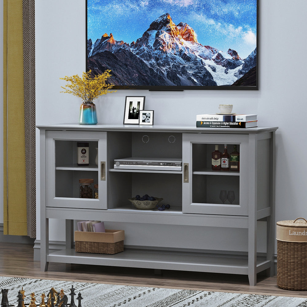 Chic Grey Buffet Sideboard