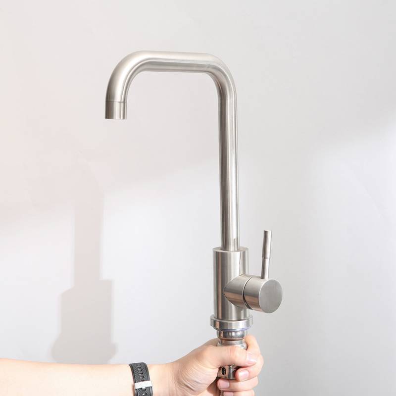 Sleek Stainless Steel Sink with Faucet & Drain System
