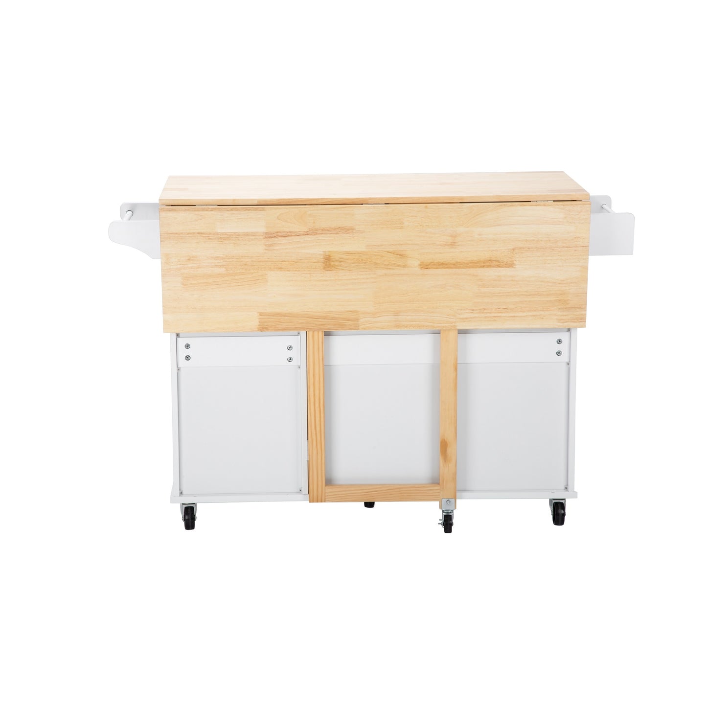 Versatile Mobile Kitchen Island & Cart with Extendable Table