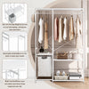 Stylish Portable Clothes Rack with Mesh Storage