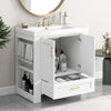 Sleek Modern Double-Shelf Bathroom Vanity with Sink