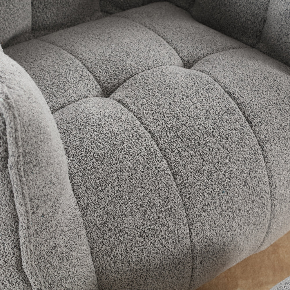 Cozy Square Bean Bag Lounge Chair with Footstool