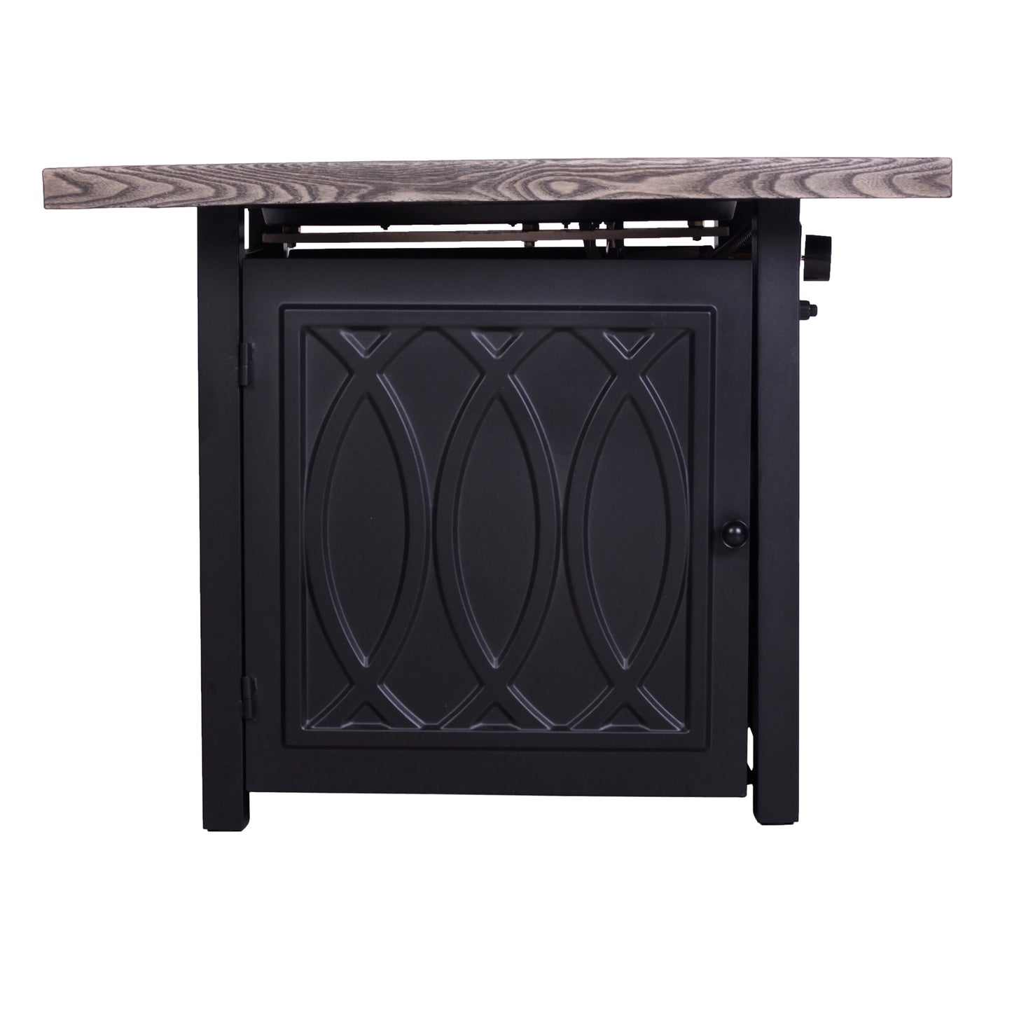 Chic Woodgrain Propane Fire Pit Table