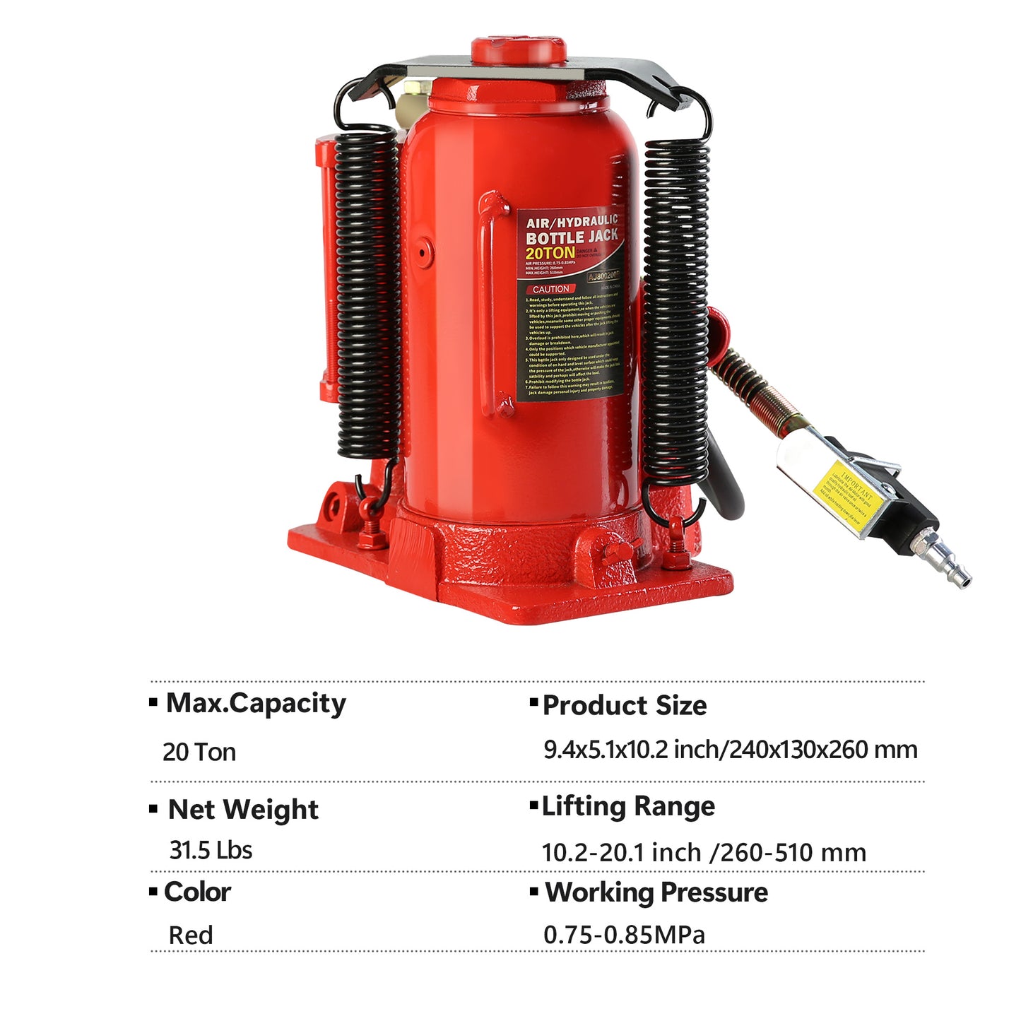 Heavy-Duty Hydraulic Bottle Jack for Vehicle Maintenance