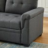 Cozy Dark Gray Sleeper Sectional Sofa with Storage Chaise