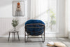 Cozy Navy Rattan Rocker Chair