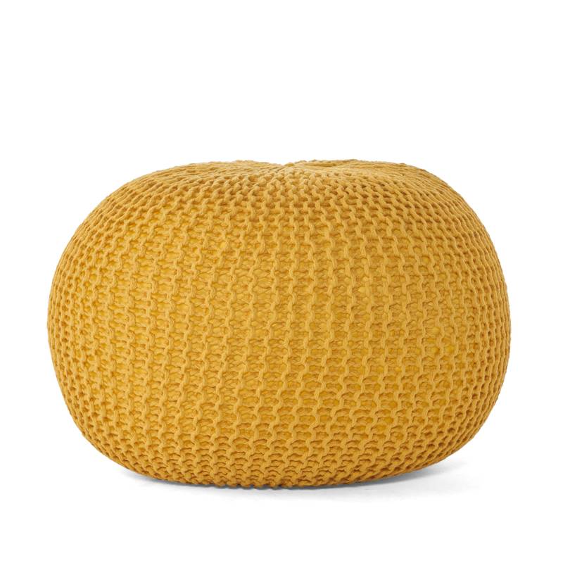 Sunny Knit Pouf