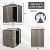 Gray Outdoor Metal Storage Shed