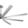 Sleek Brushed Nickel LED Ceiling Fan with Silver Blades