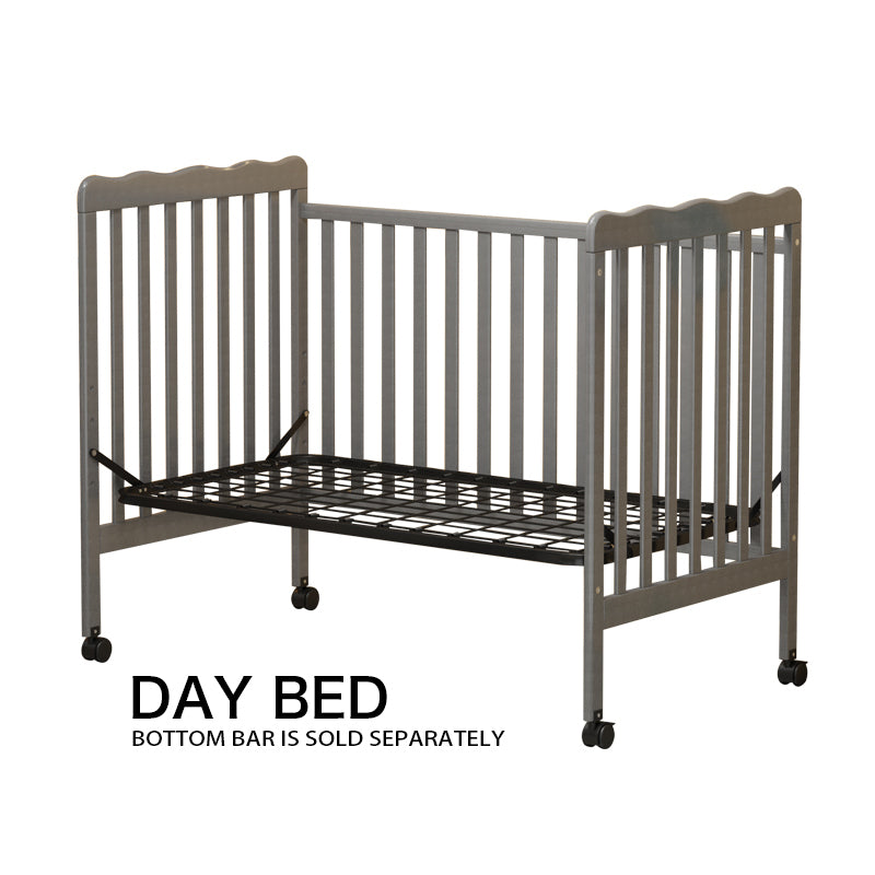 Stylish 3-in-1 Convertible Crib in Storm Grey