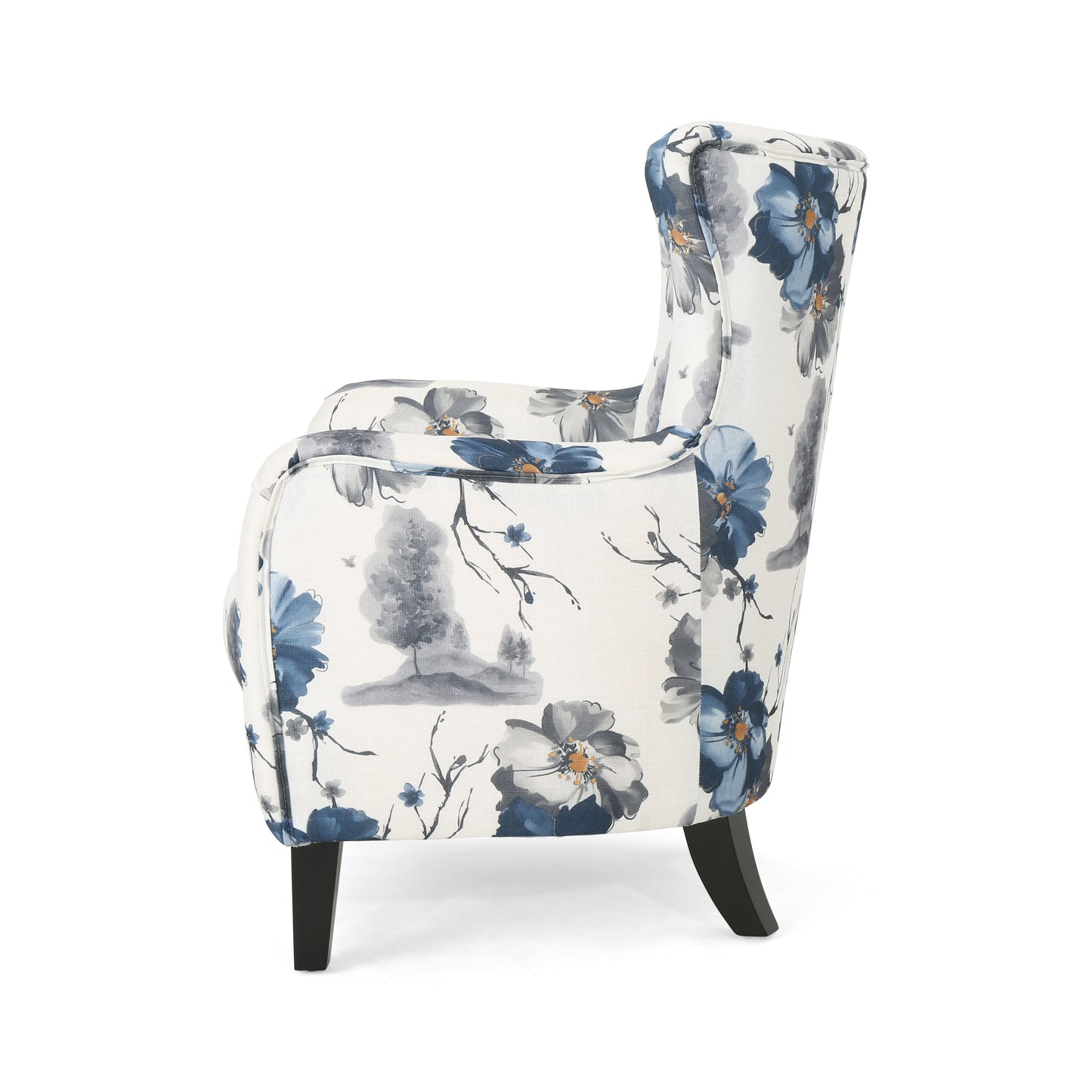 Chic Vintage Print Club Chair