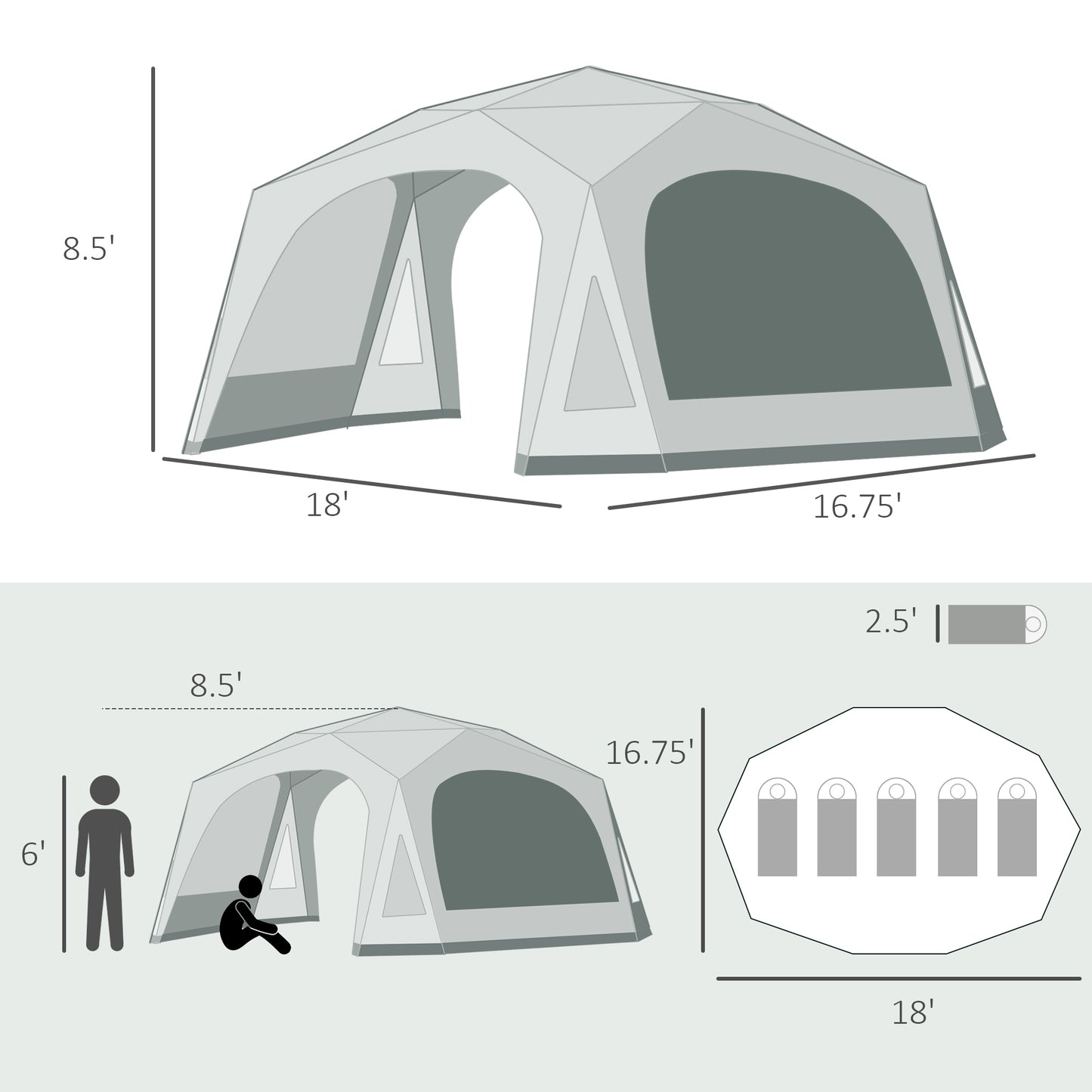 Outsunny Family Fun Tent