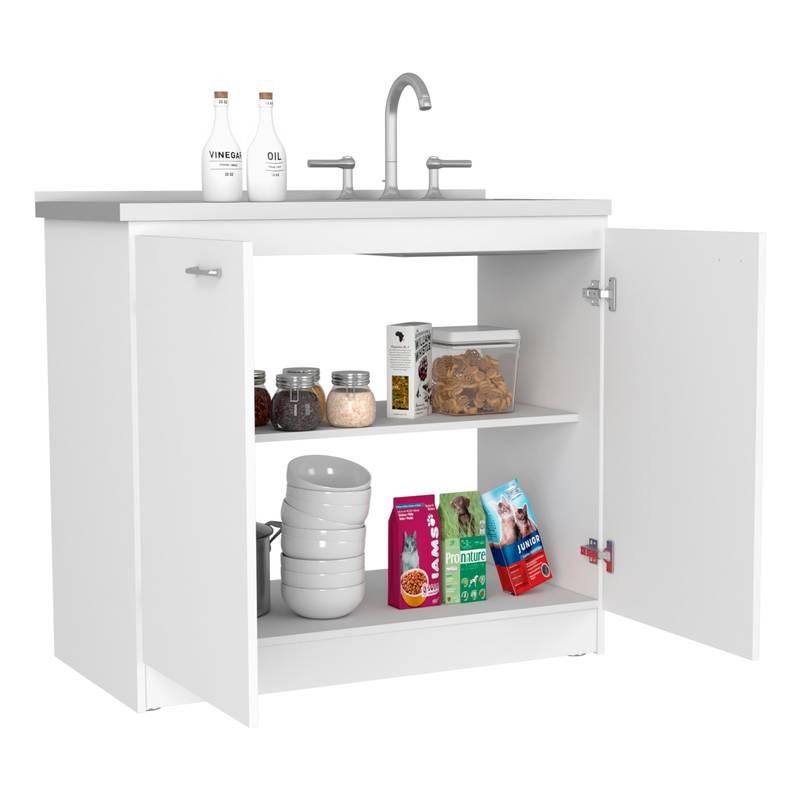 Versatile Utility Sink - Bright White Design for Your Kitchen