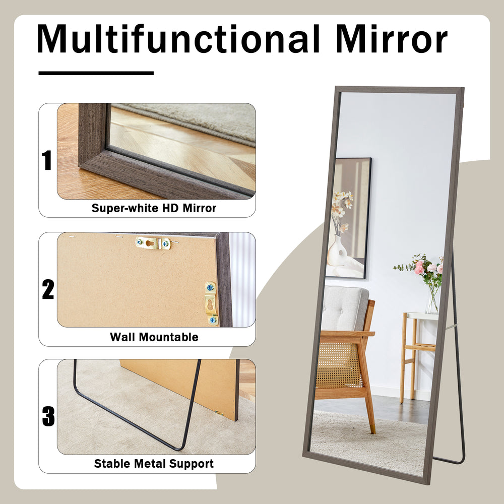 Elegant Full-Length Wooden Mirror