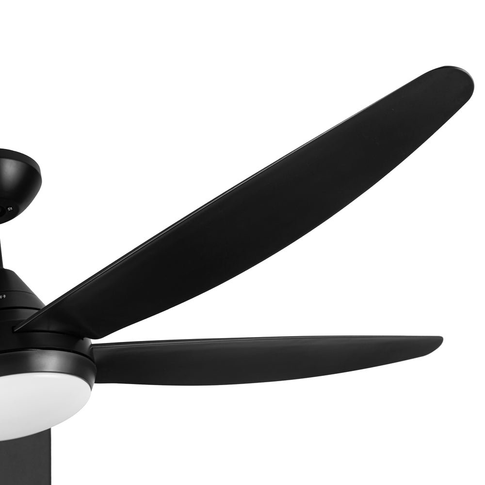 Sleek LED Ceiling Fan with Black Blades