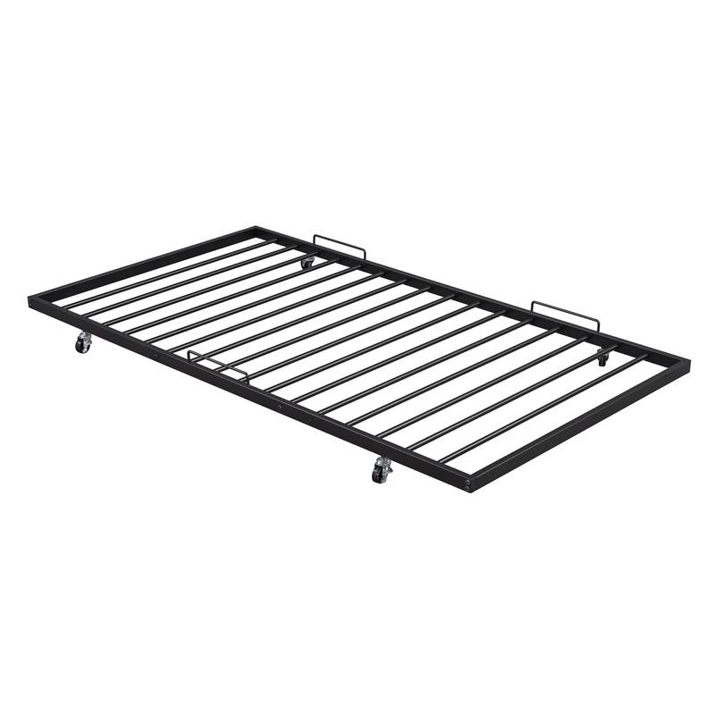 Curvy Black Daybed with Twin Trundle
