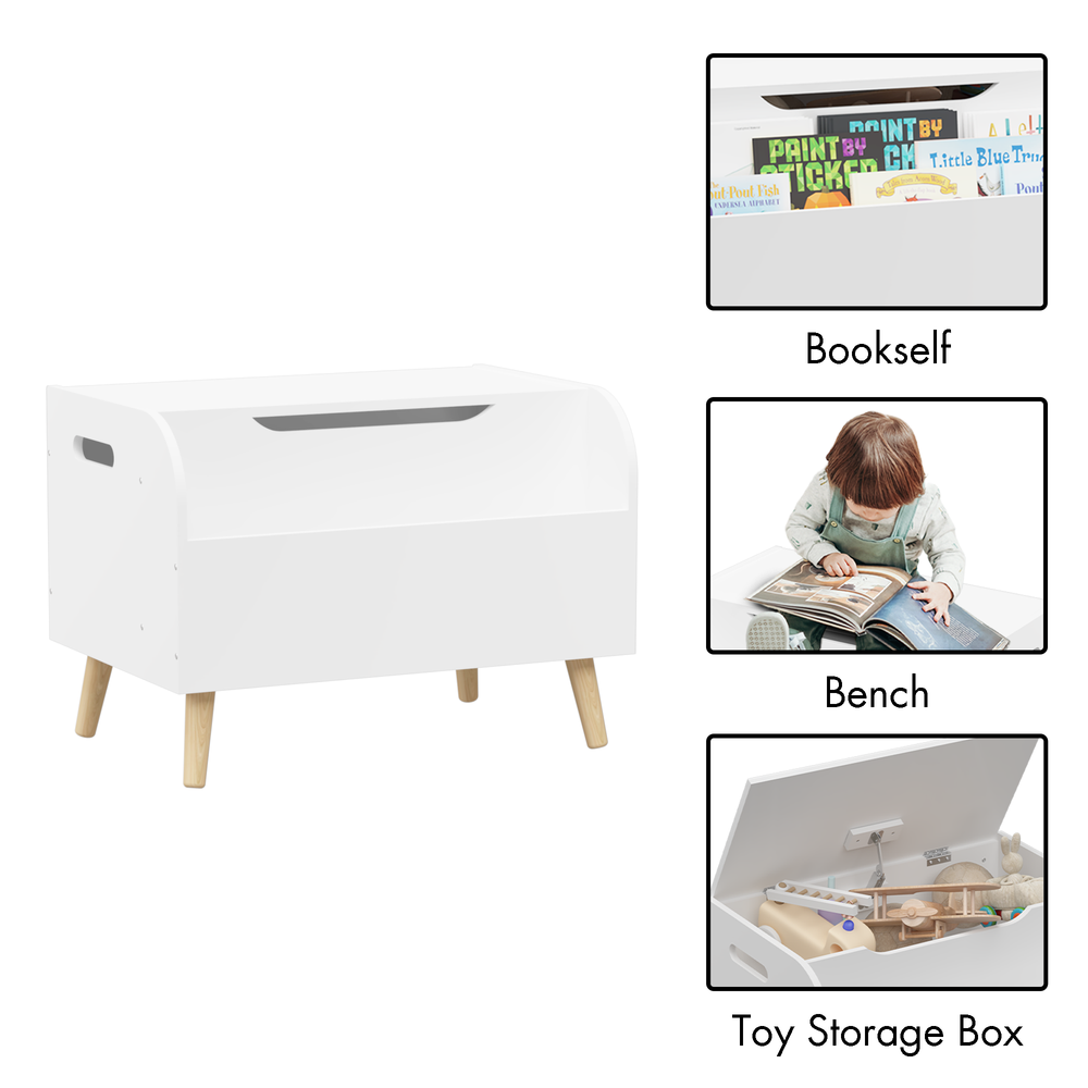 Kiddo's Cozy Toy Chest & Bookshelf