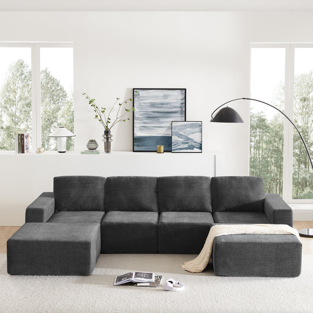 Cozy Modular U-Shaped Sofa Set