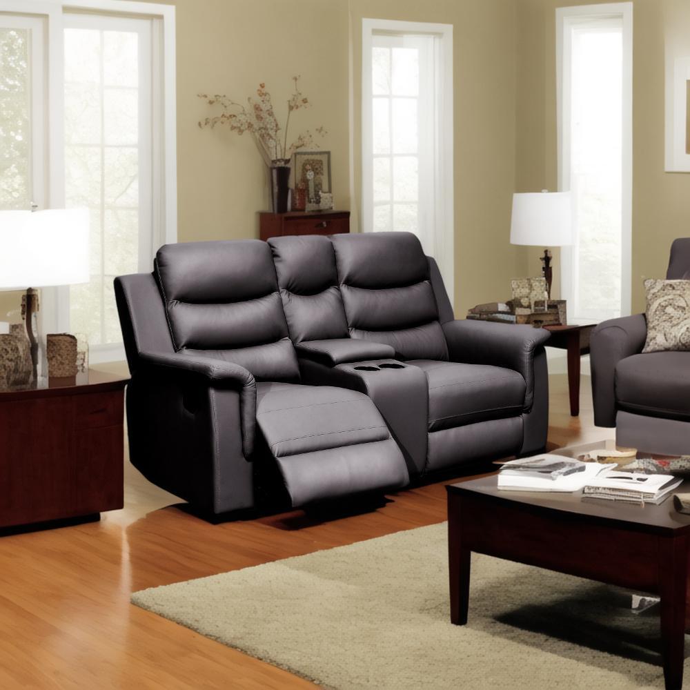 Cozy Reclining Loveseat Cover with Console