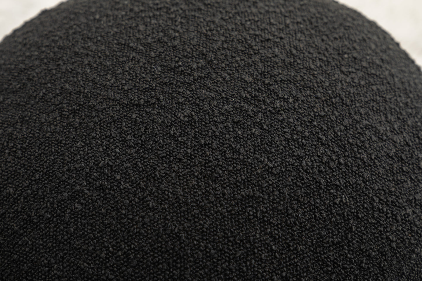 Chic Black Boucle Ottoman