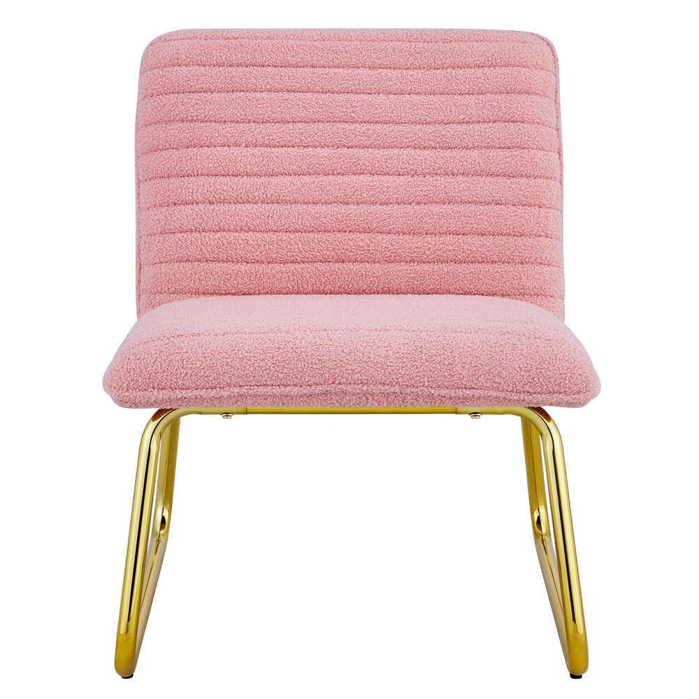 Chic Pink Plush Lounge Chair