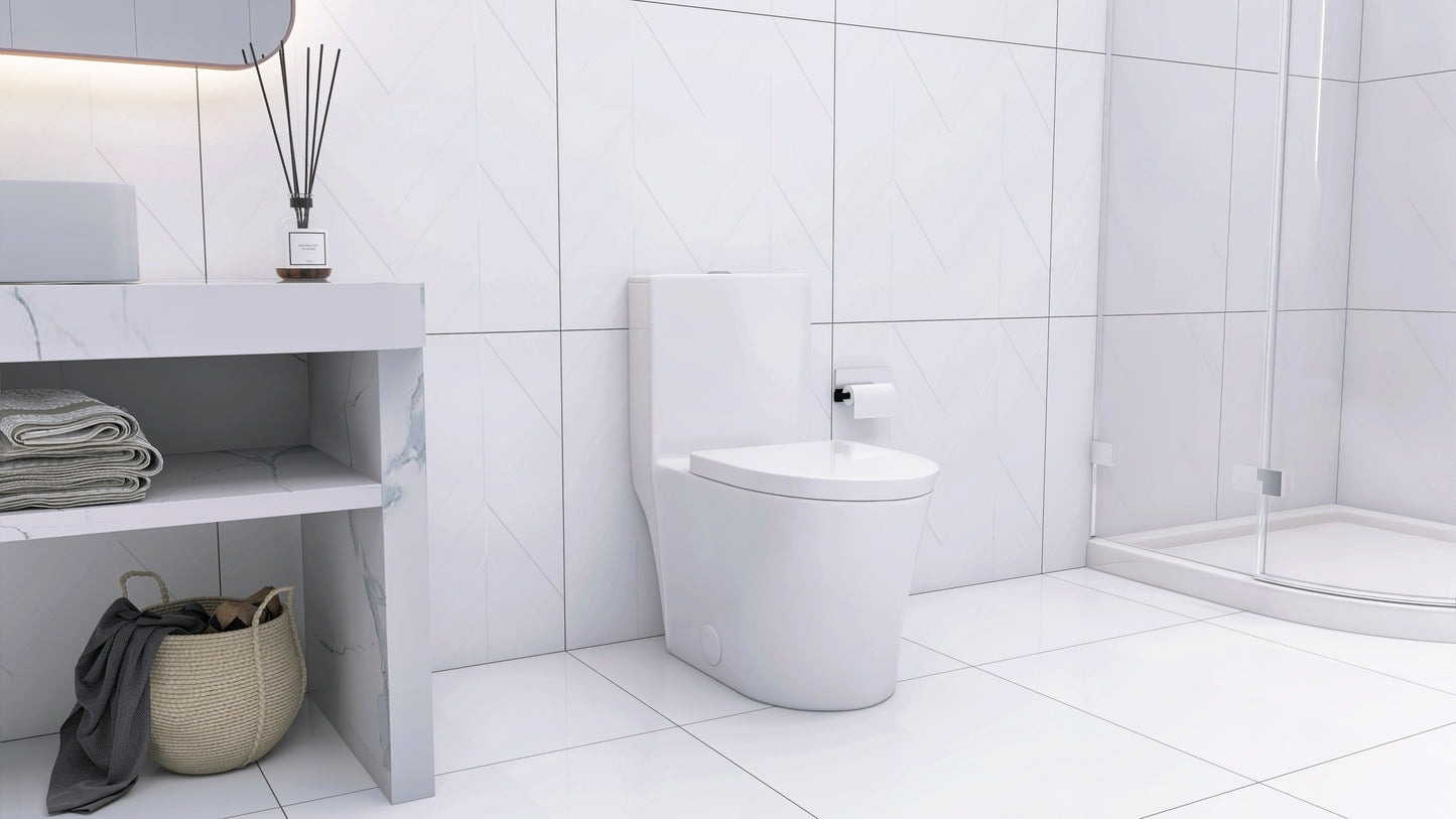 Sleek White Comfort Toilet