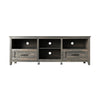 Stylish Black Pine TV Stand with Spacious Storage