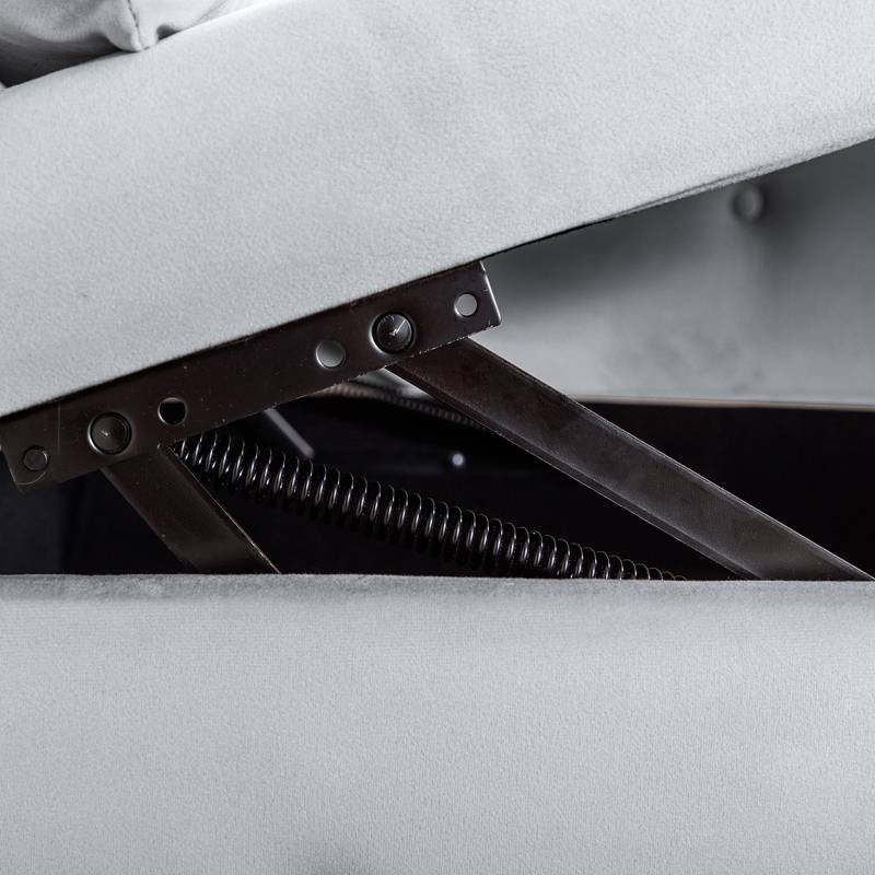 Velvet Dream Lounge Chair with Storage & Pillow