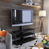 Sleek Adjustable Glass TV Stand
