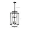 Chic Black Lantern Pendant Chandelier