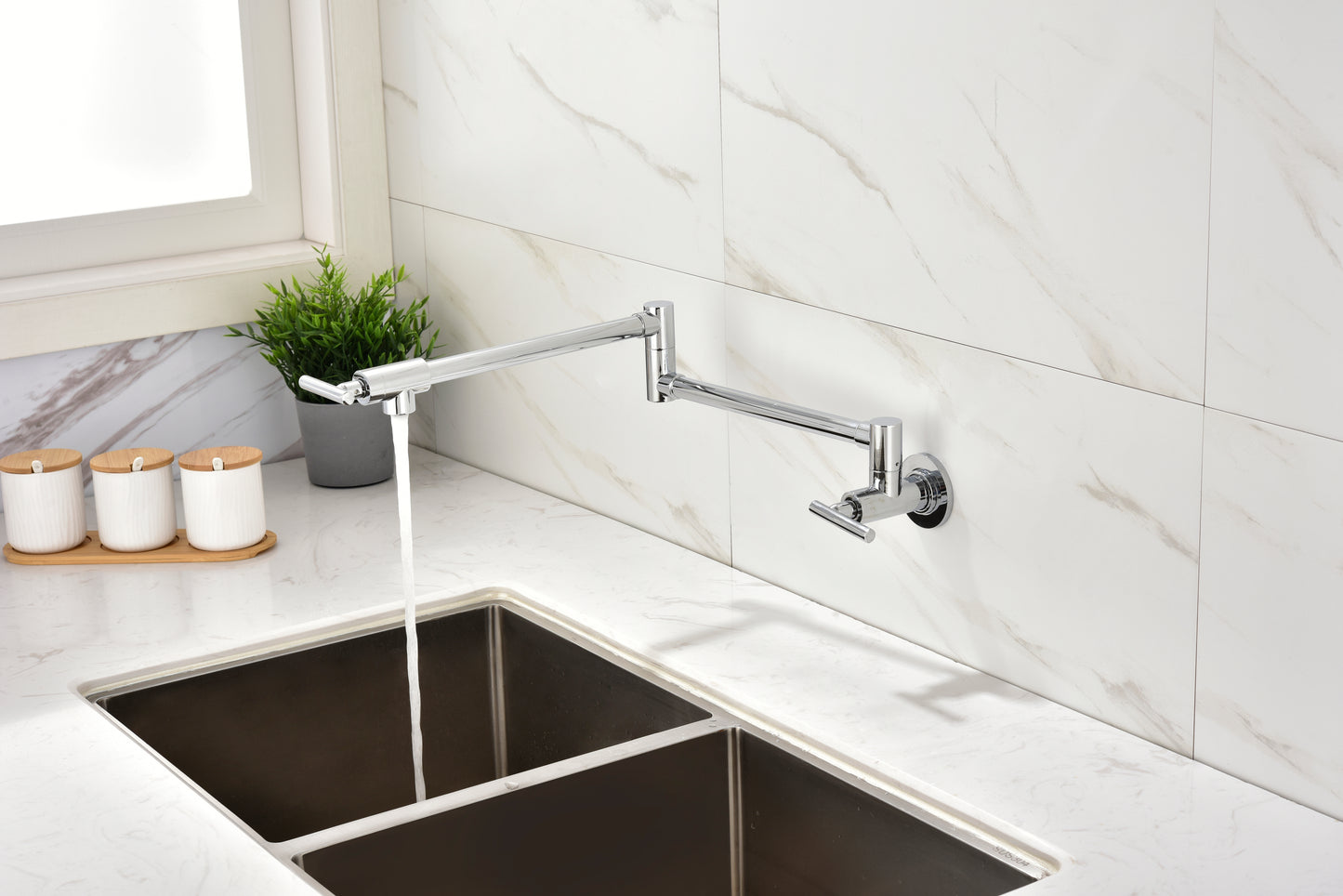 Wall-Mount Pot Filler Faucet