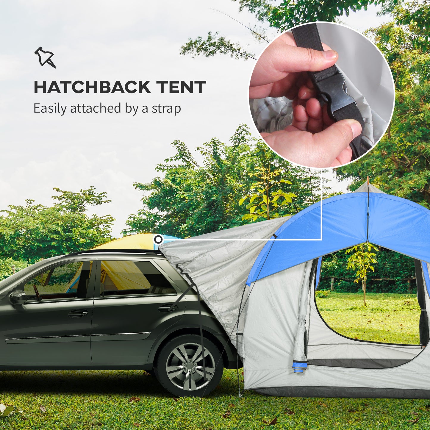 Outsunny Adventure Truck Tent - Spacious Waterproof Camping Shelter for Family Fun!