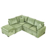 Cozy Green Convertible Sofa Bed with Storage & USB Charging